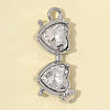 Zinc Alloy with Glass Pendants GL-OY001-09P-1