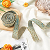 5 Yards Polyester 3D Star Gold Stamping Ribbon OCOR-TAC0023-14A-5