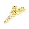 Brass Micro Pave Clear Cubic Zirconia Pendants LS-KK-L238-19G-2