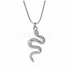 Vintage 304 Stainless Steel Snake Animal Pendant Necklaces LV0178-2-1