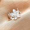 Brass Adjustable Open Cuff Rings for Women RJEW-R021-01P-2