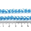 Electroplate Transparent Glass Beads Strands EGLA-A035-T6mm-A08-4