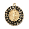 304 Stainless Steel & Rhinestone Pendants STAS-G371-09H-02G-1