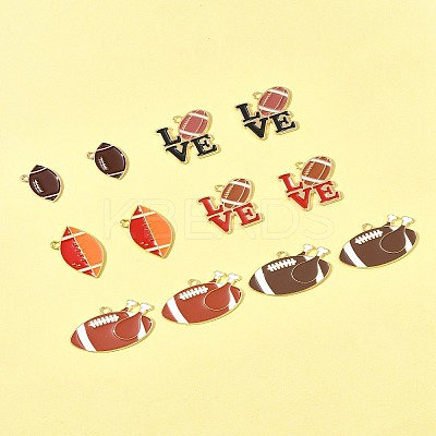 16Pcs 6 Styles Alloy Enamel Pendants ENAM-FS0002-44-1