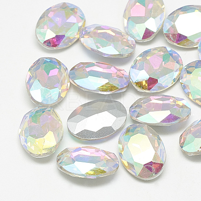 Pointed Back Glass Rhinestone Cabochons RGLA-T080-6x8mm-05-1