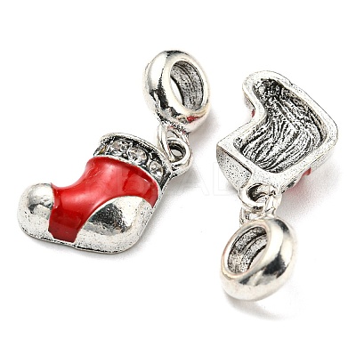 Rack Plating Alloy Enamel European Dangle Charms KK-D038-06AS-1-1