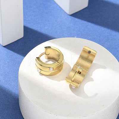 304 Stainless Steel Hoop Earrings for Women EJEW-C096-64G-1