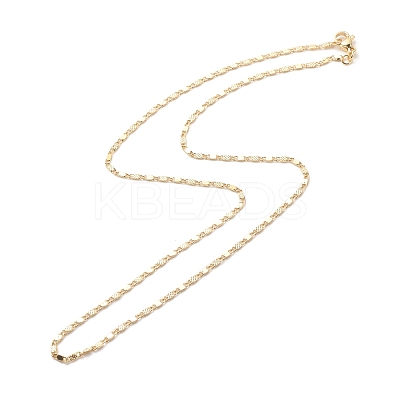 Brass Oval Link Chains Necklace for Women NJEW-P265-21G-1