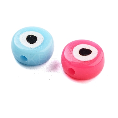 Opaque Printed Acrylic Beads OACR-G038-04-1