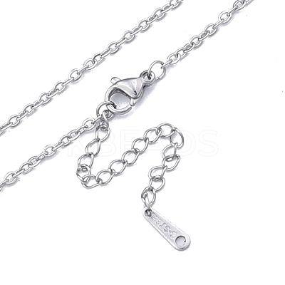 Non-Tarnish 304 Stainless Steel Cable Chains Necklace for Men Women NJEW-N050-A04-S20-1