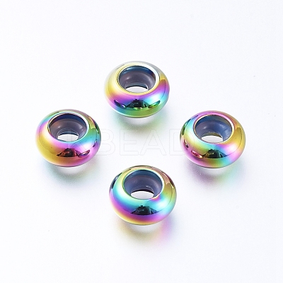 PVD Vacuum Plating 202 Stainless Steel Beads STAS-F148-9mm-07M-1