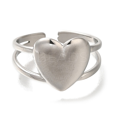 304 Stainless Steel Cuff Rings RJEW-Z074-19P-1