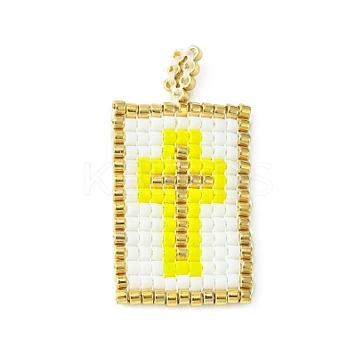 Handmade MIYUKI Japanese Seed Loom Pattern Seed Beads PALLOY-MZ00125-03-1