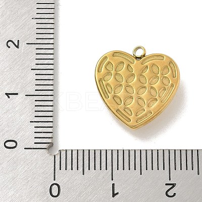 304 Stainless Steel Rhinestone Pendants STAS-I322-55G-1