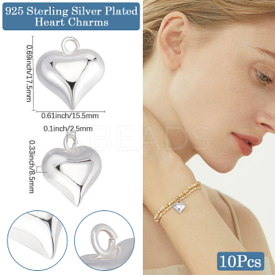 10Pcs Rack Plating Brass Pendants KK-BBC0017-36B-1