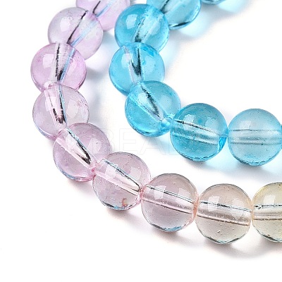 Baking Paint Transparent Glass Beads X-DGLA-M001-8mm-03-1