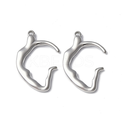 Non-Tarnish 304 Stainless Steel Pendants STAS-C066-28P-1