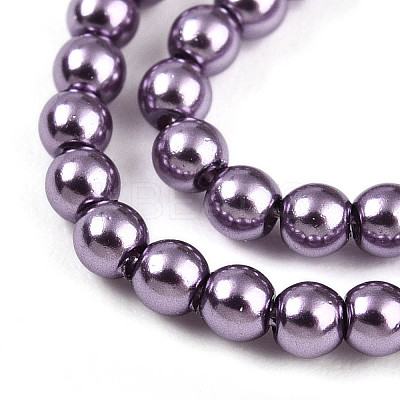 Baking Paint Pearlized Glass Pearl Bead Strands HY-N002-2mm-A14-1