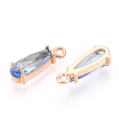 Faceted Glass Pendants GLAA-T010-004D-1