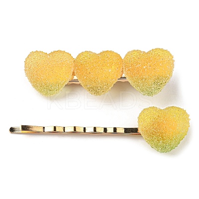 Gradient Heart Resin & Iron Clips Sets PHAR-F018-02E-1