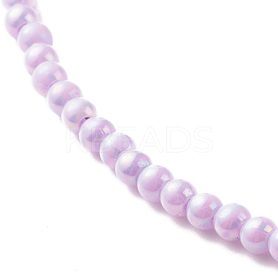 7Pcs 7 Color Round Acrylic Beaded Necklaces for Women NJEW-JN03864-1