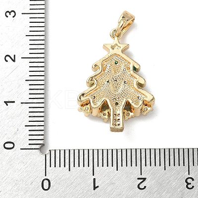 Christmas Brass Micro Pave Cubic Zirconia Pendants LS-KK-K305-07A-02-1
