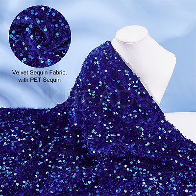 Velvet Sequin Fabric DIY-WH0430-178B-1