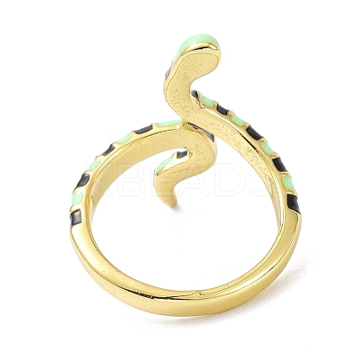 Snake Real 18K Gold Plated Cuff Rings for Women KK-C220-07G-1