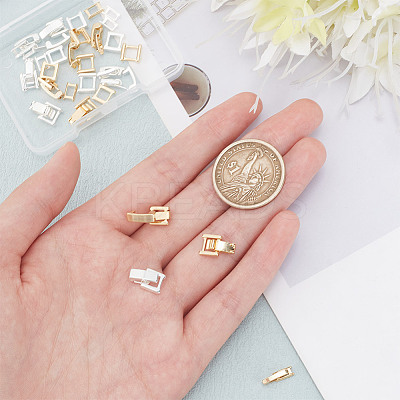 16Pcs 8 Styles Eco-Friendly Brass Watch Band Clasps KK-AR0003-51-1
