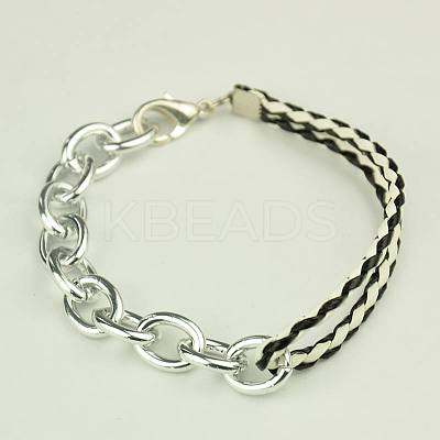 10Pcs Fashion Braided Bracelets BJEW-JB00848-M-1