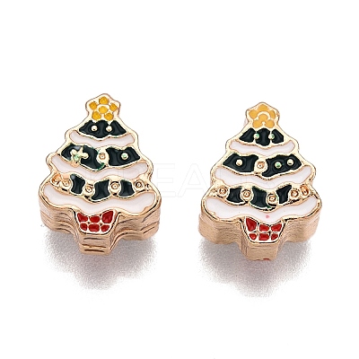 Alloy Enamel European Beads PALLOY-I218-07LG-1