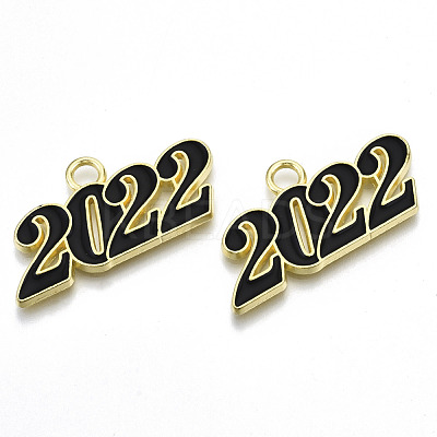 Alloy Enamel Pendants PALLOY-N160-001-01G-RS-1