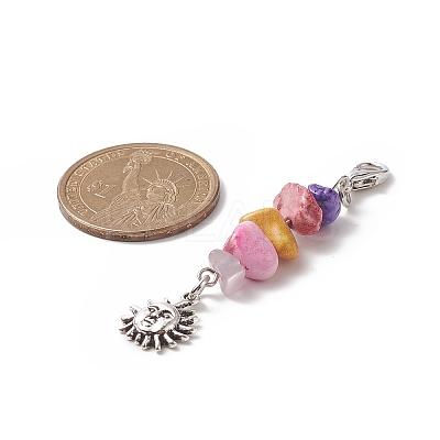 Tibetan Style Alloy Pendant Decorations HJEW-JM00930-02-1