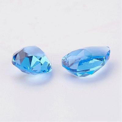 Faceted Glass Rhinestone Pointed Back Cabochons RGLA-P015-1