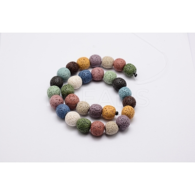 Natural Lava Rock Bead Strands G-L435-03-16mm-1