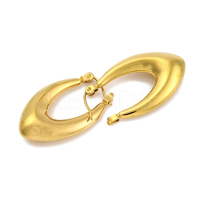 Ltter V Ion Plating(IP) 304 Stainless Steel Hoop Earring EJEW-H013-11G-1