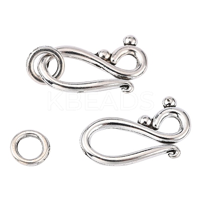 Tibetan Style Alloy Hook and Eye Clasps X-LF1277Y-NF-1
