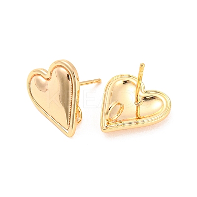Rack Plating Brass Stud Earring Findings KK-M261-51G-1