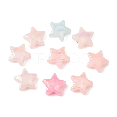 UV Plating Opaque Acrylic Beads OACR-G058-18C-1