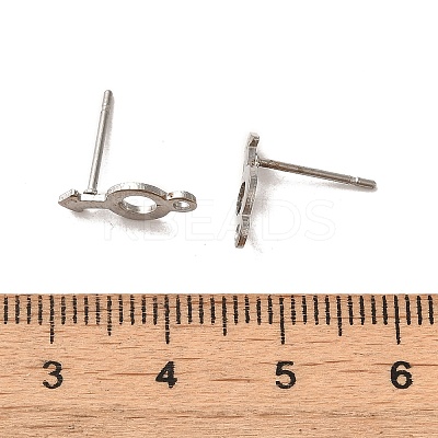 Non-Tarnish 304 Stainless Steel Studs Earrings STAS-H193-04P-1