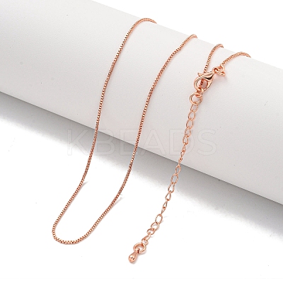 Brass Box Chain Necklaces for Women NJEW-G084-12RG-1