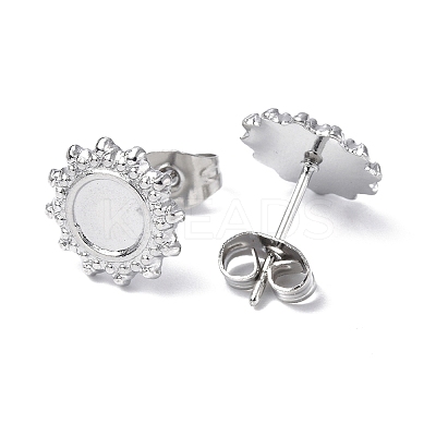 Non-Tarnish 304 Stainless Steel Stud Earring Findings STAS-F286-09P-1