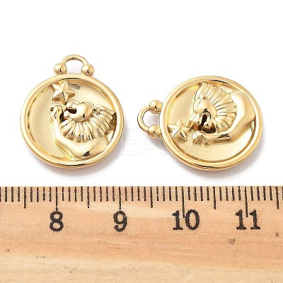 PVD Vacuum Plating 304 Stainless Steel Rhinestone Pendants STAS-R130-01G-011-1
