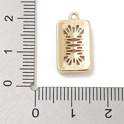 Brass with Clear Cubic Zirconia Pendants LS-KK-Z061-21C-G-1