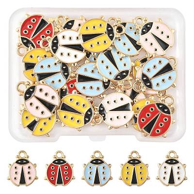 24Pcs Alloy Enamel Pendants ENAM-FS0003-74-1