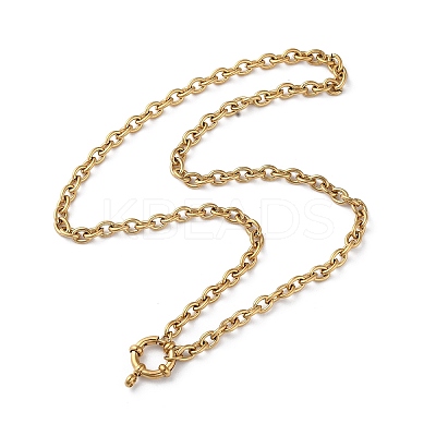 316 Surgical Stainless Steel Ring Pendant Necklaces NJEW-D059-01B-G-1