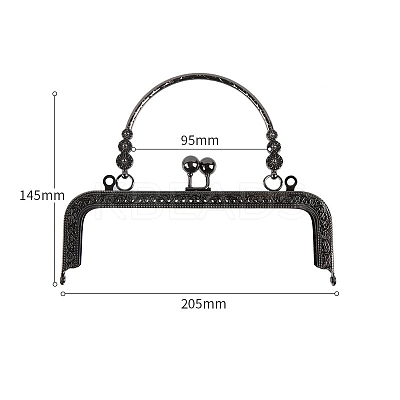 Alloy Kiss Lock Purse Frame Handle PW-WG82AEE-06-1