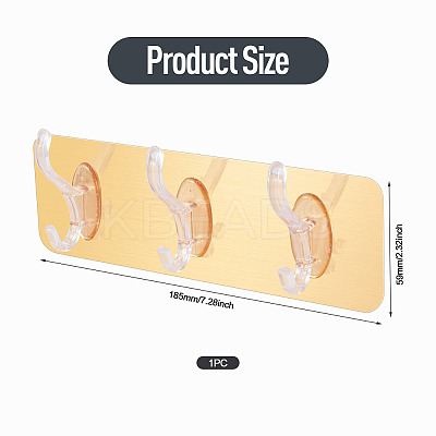 Self-adhesive Acrylic Wall Hook Hangers AJEW-TADJ0001-09B-03-1
