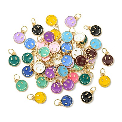52Pcs 13 Colors Alloy Enamel Charms PALLOY-AB00179-1