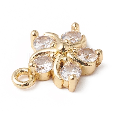Eco-Friendly Rack Plating Brass Micro Pave Cubic Zirconia Charms KK-F835-14G-1